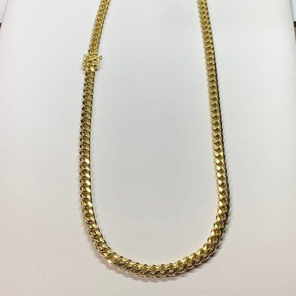Necklace Yellow Gold, Miami Cuban Link Necklace - Picture 3 of 9